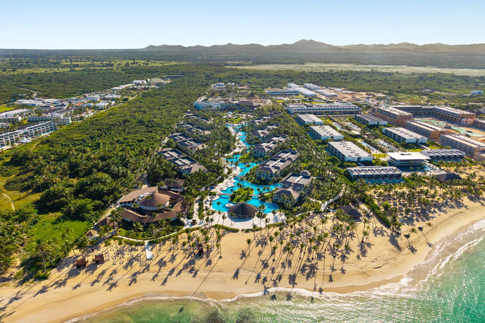 Vista aérea del resort